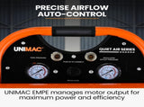UNIMAC 20L Twin Tank Air Compressor, 116PSI Portable Silent Oil-Free Electric, for Airtools Tyre V219-TOLACMUM2C0FA