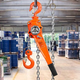 Manual Lever Chain Hoist, 1-1/2 Ton 3300 lbs Capacity 10 FT Come Along, G80 Galvanized Carbon Steel V952-CGSBH112T10FTYOZ9V0