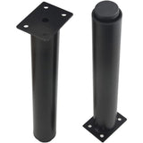 (25-42 cm, black) Set of 4 sturdy adjustable metal furniture legs V1237-ZY-203-2998
