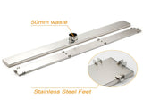 304 Stainless Steel 800mm Tile Insert Linear Shower Grate Floor Drain 50mm Waste V1233-LGTI01800D