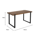 Levede Dining Table Industrial Wooden CH1045