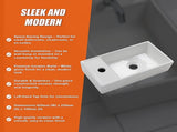Small Compact Bathroom Cloakroom Hand Wash Basin Sink Ceramic Wall Hung V63-952321