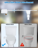 Non-Electric Mechanical Bidet Attachment Ultra-Slim Dual Nozzle Design with Feminine & Posterior V1107-CS-PZFXQ