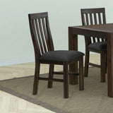 2x Wooden Frame Leatherette in Solid Wood Acacia & Veneer Dining Chairs in Chocolate Colour V43-DC-NOW-CH