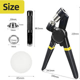 Grommet Tool Kit, Handheld Eyelet Kit Manual Grommet Press Machine with 200 pcs 10 mm Grommetsgold V1192-AZ-W-3955