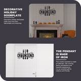 1Set Wrought Iron Letter Pendant Creative Wall Hanging for Shop V1366-AZ2-W-23072