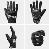 Breathable Mesh Motorcycle Gloves Touchscreen with TPR Palm Pad Hard Knuckle-White-XLarge V1164-325740