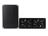 12V 20W Solar Powered Fan Kit Monocrystalline Silicon 3W Dual Cooling Fan for Car Greenhouse V1294-YM0521-3114230026411