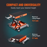 VEVOR Motorcycle Lift ATV Scissor Jack Dolly 1100 lbs Wide Deck & Hand Crank V952-MTCSJJCSB1100F505V0