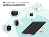 2-Pack 5W Solar Panel for Outdoor Security Camera 5V USB Charger with 9.8ft Cable, IP65 V1107-CS-5WGFB2