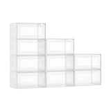 VEVOR Shoe Storage Boxes 9PCS Stackable Shoe Boxes US Size 13 Transparent White V952-KDDQTMCXXHQK2TQOP001V0
