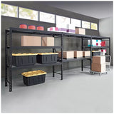 Black Industrial Rack with Interlocking Wire Deck, Heavy Duty Steel Construction LSB-68975