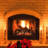 Fireplace Log Grate, 609.6mm Heavy Duty Fireplace Grate with 6 Support Legs, 19.05mm Solid V952-ZTXYMP34X3424Y84PV0