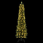 Jingle Jollys Christmas Tree 1.8m Pre-Lit 200 LED Lights Xmas Tree Decorations XM-TR-SLIM-6F-LED