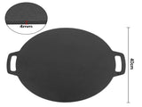 40cm Seasoned Cast Iron Induction Crepes Pan Baking Pancake Tool Pizza Bakeware V324-CS2-FLATPAN-40CM