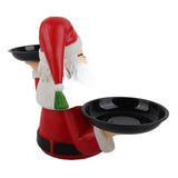 Christmas Snowman Treats Holder Santa Holding Tray Fruit Bowl Rack Resin Home Party Food Snack V1294-YM0523-10317069