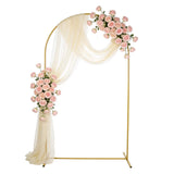 3.9x7.2 ft Wedding Arch Backdrop Stand, Gold Metal Arched Frame, Elegant Golden Wedding Arch V1369-AZ3-W-08820
