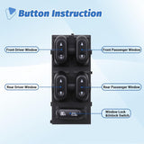 Power Window Control Switch Master Door Button Compatible with 2003-2008 Ford Crown V1258-DP02-WO-315