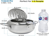 Deep fryer - Tempura pan - 20 cm - Stainless steel pan - Kitchen accessories - Japanese deep fryer V1189-WXF-260203-00618