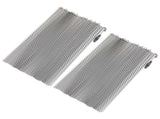 2Pcs Fireplace Mesh Screen Curtains Black Metal Panels with Handles for Hearth V1192-AZ-W-30717