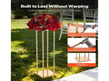 Wedding Flower Stand, 10PCS 80cm Column Flower Stand, Floral Stands with Metal Laminate, Cylindrical V952-HLHJLFT10J80A3YYA001V0