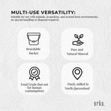 Orku 3Kg Fossil Shell Flour Tub - Livestock Garden Diatomaceous Earth V238-SUPDZ-39617458274384