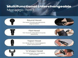 Black**Portable Deep Tissue Massager 6-Speed & 4 Heads & 15-Min TimerProfessional Muscle V1106-AMY001