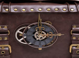 Retro Steampunk Satchel Bag with Decorative Clock & Gears - Gothic Crossbody Purse V888-ELOSUNG38080