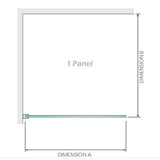 90x210cm Glass Shower Screen with Black U-Brackets V63-923671