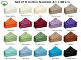 Hoydu Set of 8 Cotton OR Poly Cotton Napkins Reed Green V442-GNA-MISC-SETOF8NAPKINS-REEDGREEN-SQ