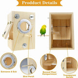 Bird Nest Box Parakeet Breeding Nest Box Bird Nest House Wooden Acrylic Transparent Breeding Box for V1366-AZ2-W-14650