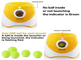 Automatic Dog Ball Launcher with 15 Mini Tennis Balls & Mesh Bag Rechargeable Pet Toy for Small V1107-CS-CWGPQQC