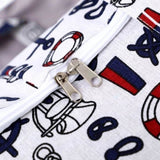 SOGA 2X Nautical Icons Medium Storage Luggage Bag Double Zipper Foldable Travel Organiser Essentials SBOX204X2