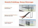 610 x 410 mm Metal Foldable Balcony Railing Table, 5-Level Height Adjustable Outdoor Bar Table, Fits V767-VVR-FXGZJS19INCHGLWKXV0