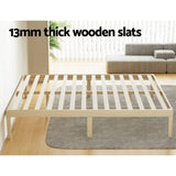 Artiss Bed Frame King Size Wooden Base Mattress Platform Timber Pine BRUNO WBED-BRUNO-K-WD-AB