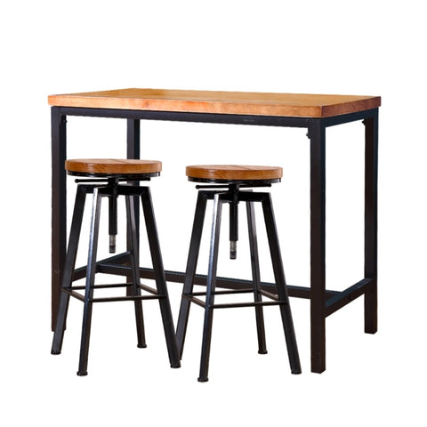 Levede 3pcs Bar Table Barstools Industrial BR1016-S-BR1001-2