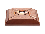 Engraved Print Cigar Ashtray Plated Vintage Practical Household Cigarette Ashtray for Home Copper V1294-YM0521-3117230006111