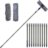 2-in-1 Window Squeegee with Telescopic Handle, 4.5m, Gray - Effective Cleaning for High Windows, V1188-MS-325-0331