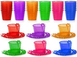 36 Pack Shot Glass on Beaded Necklaces, Plastic Shot Cups Bachelorette for Party, Birthday, Wedding, V1192-AZ-W-12175