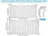 Large Pool Float Storage Net, 4 x 6ft Hanging Pool Float Holder Poolside Storage Mesh Net for Pool V1370-AZ4-14727