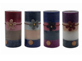 bulk 24 4 Tone Scented Pillar Candle Assort 15cm V637-CPU29010