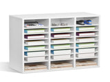 Literature Organizer, 24 Compartments Office Mailbox with Adjustable Shelves, Wooden Mailbox Sorter V952-WJJEKBHB24G905SHCV0