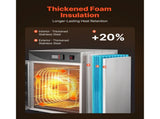 Electric Hot Box Food Warmer, 4-Tier Commercial Warming Cabinet with Water Tray, Single-Door and V952-XXSPBWJ4CDKBNMKK4001V3