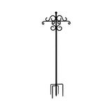 61in Heavy Duty Shepherd Hook, Black Iron Garden Stake with Ornate Scrollwork for Hanging Plants V1192-AZ-W-19900