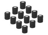 12Pcs Bandage Wrap Natural Latex Elastic Self Adhesive Wrap for Cows Dogs Horses 10cm Black V1294-YM0523-3111220104716