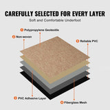 VEVOR Carpet Tiles Reusable, 20"x 20" Carpet Squares With Padding Attached, Soft Padded Carpet V952-KCXFKDT2020YE3HSRV0