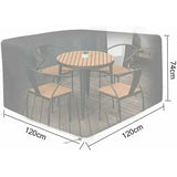 1 Piece 210D Oxford Patio Furniture Cover, Waterproof Windproof UV-Resistant Protection for Garden V1189-LC-HW-00243
