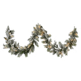 Christabelle 2.7m Christmas Garland Snowy with LED Lights Stamford Spruce Tree Decoration Ornam 112_NATSS274