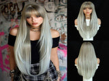 High-Density Synthetic Wig Heat-Resistant Wig Tea-Colored Wig Long Straight Wig - Gradual color V1102-108-243402-GRA-85CM-33INCH
