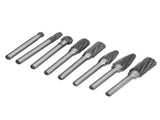 8pcs Tungsten Carbide Burr Bits Dia 6mm Rotary File Set for Wood Carving Metal Working V1294-YM0523-3111210398411